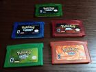 New ListingPokemon Fire Red Leaf Green Sapphire Emerald Ruby Lot Of 5 Games Tested + Saves