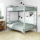 Bunk Bed Full Over Full Includes Guard Rails On Top And Ladder Metal Gray Kids