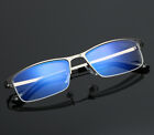 Men 's Anti-blue Light Metal GlassHalf Rim Nearsighted Glasses -1.0 -4 Negative