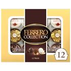 Ferrero Collection 12 Count Gourmet Assorted Hazelnut Milk Chocolate Dark 4.6 oz