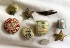 Vintage Antique Junk Drawer Lot - Tokens, Pins, Medals, Jewelry, Political,Metal
