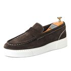 Ramonelli Model - Genuine Leather Handmade Dark Brown Casual Loafer Men's Shoes
