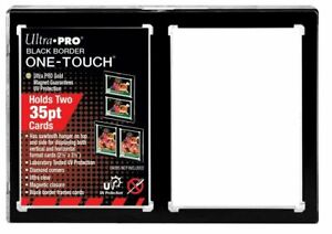 ** (NEW) Ultra Pro Black Border 2 card One-Touch 35pt Quality Card Holder **