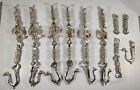 LOT 6 METAL SWING CHAIN HOOKS WITH ELEPHANT & BIRD DESIGN HOME DECOR EXTRA PARTS