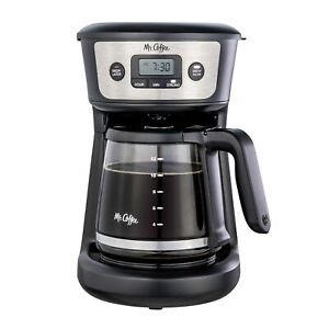 Mr. Coffee 12-Cup Capacity Programmable Drip Coffee Maker w/ Strong Brew, Silver