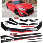 For Hyundai Genesis 2DR Coupe Front Bumper Lip Splitter Spoiler + Strut Rods