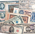 1920 - 1963 World Currency Note Lot: Germany Marks Japanese 100 Pesos China Yuan