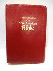 New ListingSaint Joseph Edition of the New American Bible Edge Mark Index Catholic 1992 Red