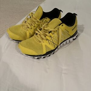 Reebok Mens 10 Real Flex 3d Fuse Frame Athletic Training Sneakers Yellow EX