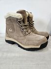 Sorel Womens Waterfall Snow Boots Low Lace Waterproof Tan Suede Leather Size 10
