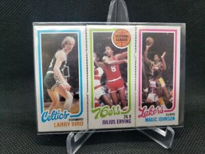 1980-81 Topps - #139-174-34 Magic Johnson, Larry Bird, Julius Erving (RC)