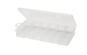 Clear Plastic Parts Organizer 6 Compartment Storage Container Mini Tackle Craft