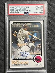 New Listing2022 Topps Heritage Manny Machado Real One Auto Padres PSA 10 Gem Mint