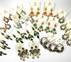 Earrings Lot - 20 Pairs Colorful Variety, Statement, Dangle Long WHOLESALE