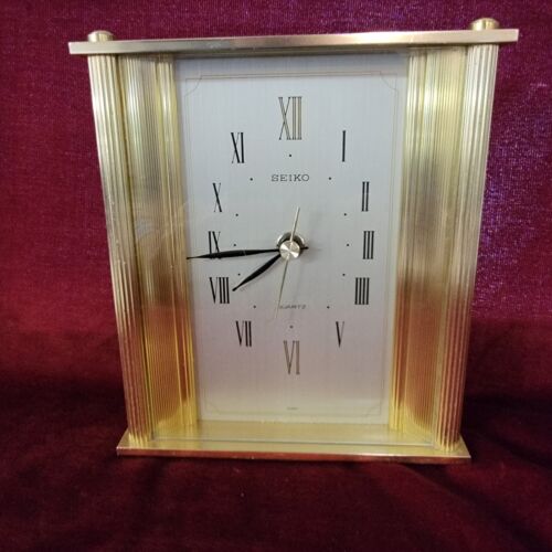 Vintage SEIKO Clock Quartz Japan seikosha QQZ015G IMNN Works great!! 6.5