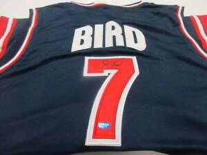 Larry bird of Team USA signed autographed basketball jersey TAA COA 513