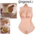 D Cup Breast Forms Crossdresser Silicone FullBody Boobs Tight One-piece Suit