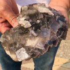 4.57lb  Natural cubic Fluorite Crystal Cluster mineral sample healing