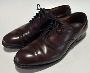 Allen Edmonds Shoes Mens 7.5E Oxblood Park Avenue Dress Leather Cap Toe Oxford