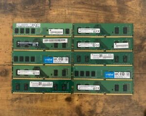 BULK LOT OF 20x UNITS of 4GB DDR4 Desktop RAM SAMSUNG, HYNIX etc. (10x)