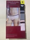 Calvin Klein Underwear Hipster 3 Pack Smooth Microfiber 2 Toned Waistband Size S