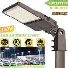 150W LED Parking Lot Light with Photocell Outdoor Commercial Shoebox Street Lamp