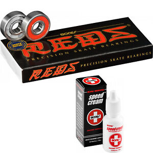 Bones Reds Skateboard Bearings with Speed Cream