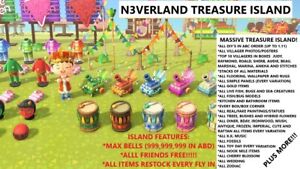 Animal Crossing Treasure Island. PRIVATE, Guest FREE, Ultd Trips & Max Bellls