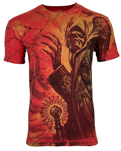 Rebel Saint By Affliction Men's T-shirt TRANSYLVANIA Biker Skull Tattoo S-5XL