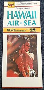 Vintage 1968 Hawaii Air-Sea Travel Brochure-Matson Line SS Lurline-Berry Travel