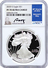 2020-S AMERICAN SILVER EAGLE 🦅 EDMUND C. MOY SIGNED 👌 NGC PF70 💎 ULTRA CAMEO
