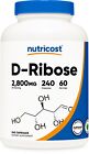 Nutricost D-Ribose 2800mg, 240 Capsules - Vegetarian Caps, Non-GMO, Gluten Free