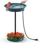 Heated Bird Bath, 75W Thermostatically Controlled Lightweight Pedestal Bird Bath