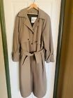 Vtg London Fog Trench Coat Size L..Removeable Wool Lining,50”