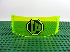 LEGO Tr-Neon Green Panel 10x6x11 Large w/Blacktron II Logo 6988 6981 #2408p01