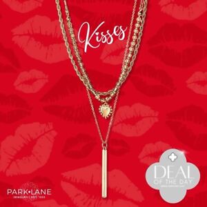 ONLY ONE AVAILABLE. Park Lane Kisses Necklace, 3 In 1 Layering Necklaces