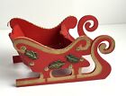 New ListingVintage Japan Christmas Sleigh Wood Red 1960s Collapsible Folds Flat Woolworths