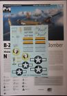 HK Models 1/48th Scale  B-25J Mitchell - Decals from Model Kit No. 01F008
