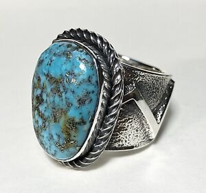 Kevin Yazzie Navajo Kingman Turquoise Ring Size 9.5