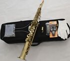 Antique bronze Neck Built-in Soprano Saxophone High F G# Key Bb saxofon WSS-652