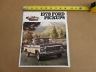 1978 Ford Pickup truck F150 F250 F350 sales brochure 20pg ORIGINAL literature