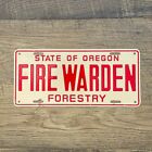 Original OREGON 1950s State of Oregon Fire Warden Forestry License Plate