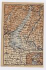 New Listing1903 ORIGINAL ANTIQUE MAP OF LAKE GARDA RIVA DEL GARDA ITALY AUSTRIA-HUNGARY