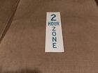  Parking Meter 2 Hour Zone Reflective Decal NEW  ( NOS )