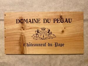 1 Rare Wine Wood Panel Domaine Du Pegau France Vintage CRATE BOX SIDE 4/24 927
