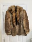 Vintage Red Fox Fur Rabbit Coat Size Medium Large