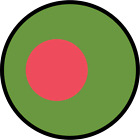 Bangladesh Flag Circle Sticker Decal