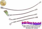 STAINLESS BRAKE HOSE SET Ford Truck F150, 4x4, Standard Cab 1978 with 4