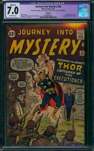 JOURNEY Into MYSTERY 84 ⭐ CGC 7.0 Restored⭐ 1ST JANE FOSTER 2ND THOR Marvel 1962