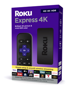 Roku Express 4K Streaming Player 4K/HD/HDR with Smooth Wi-Fi, Premium HDMI Cable
